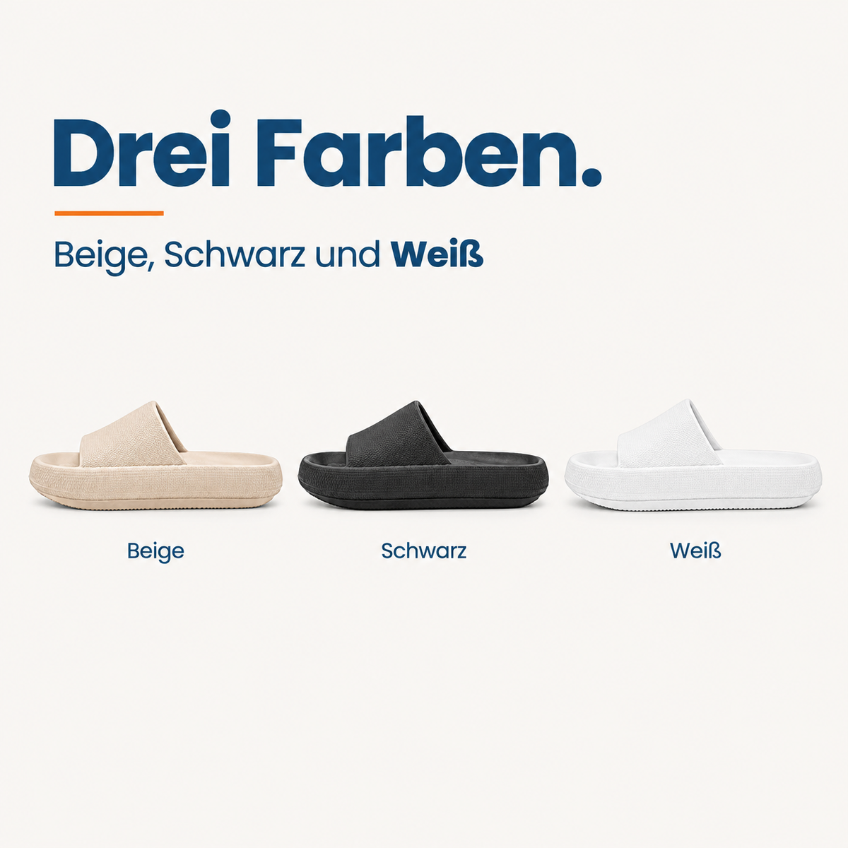 Hausschuhe in Beige, Schwarz und Weiß